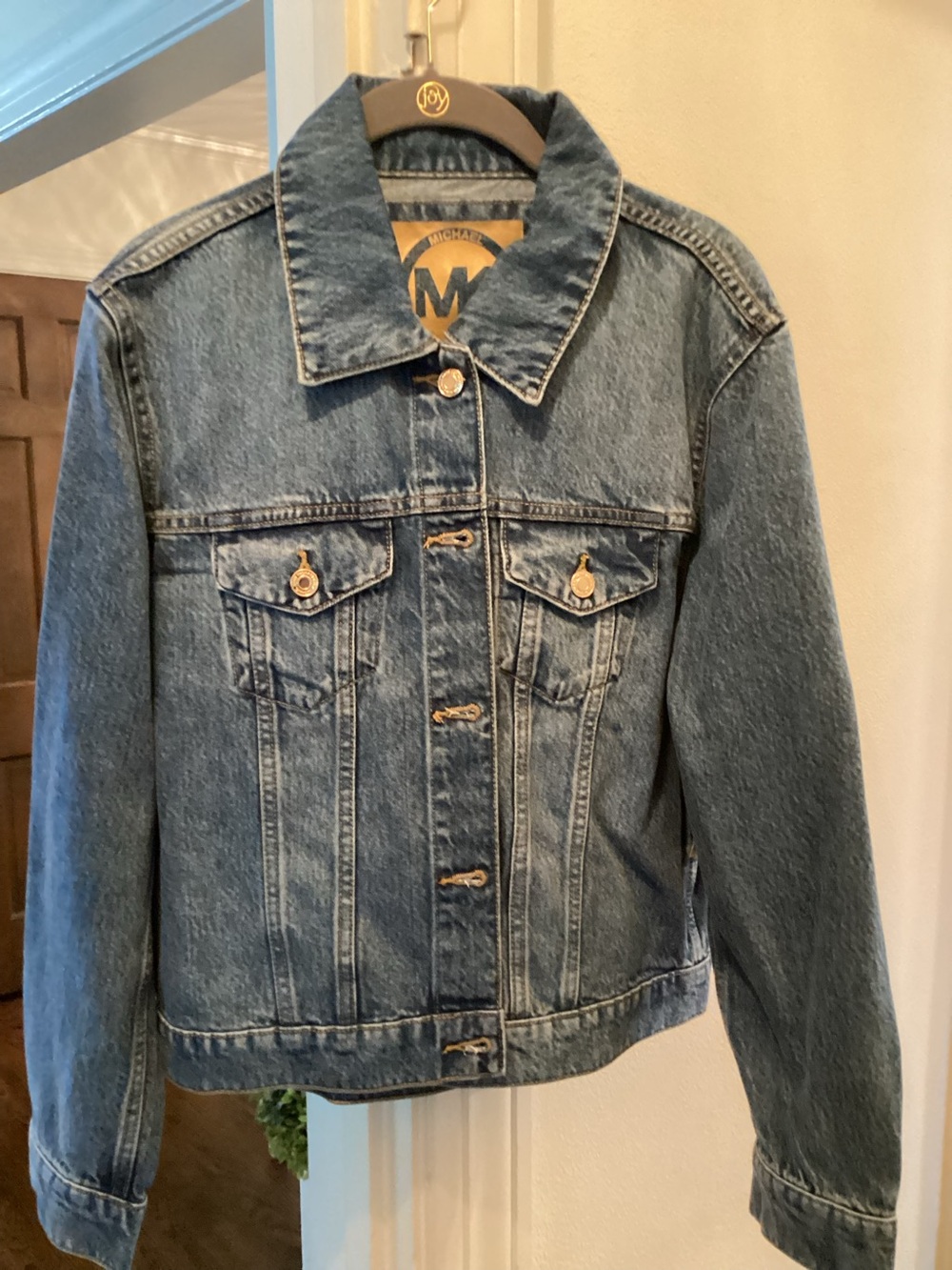 Michael Kors Denim Jacket - Gold Buttons (L)